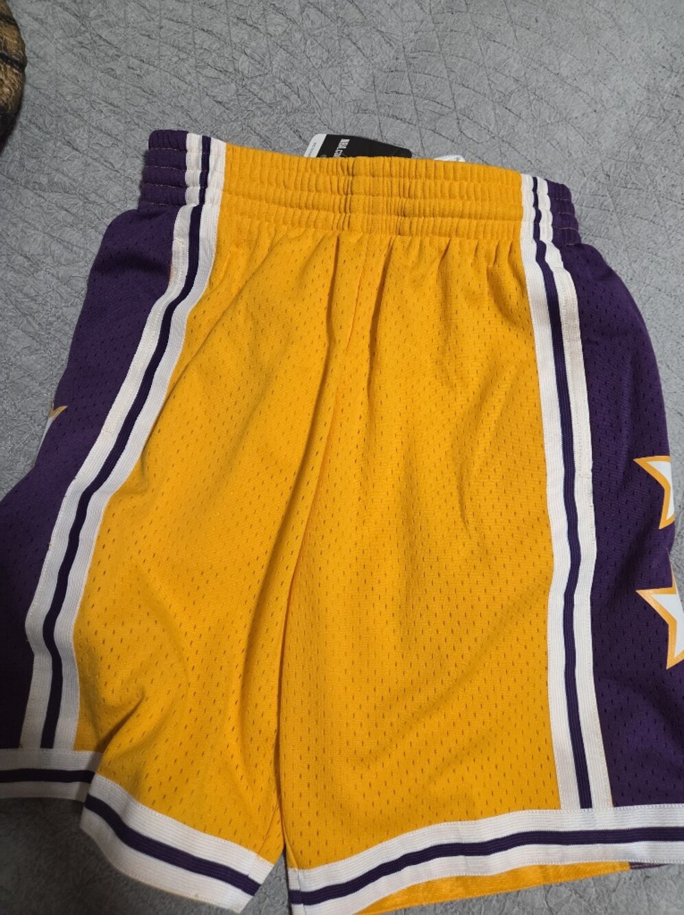 Men's Athletic Basketball Shorts in Gold and Purple